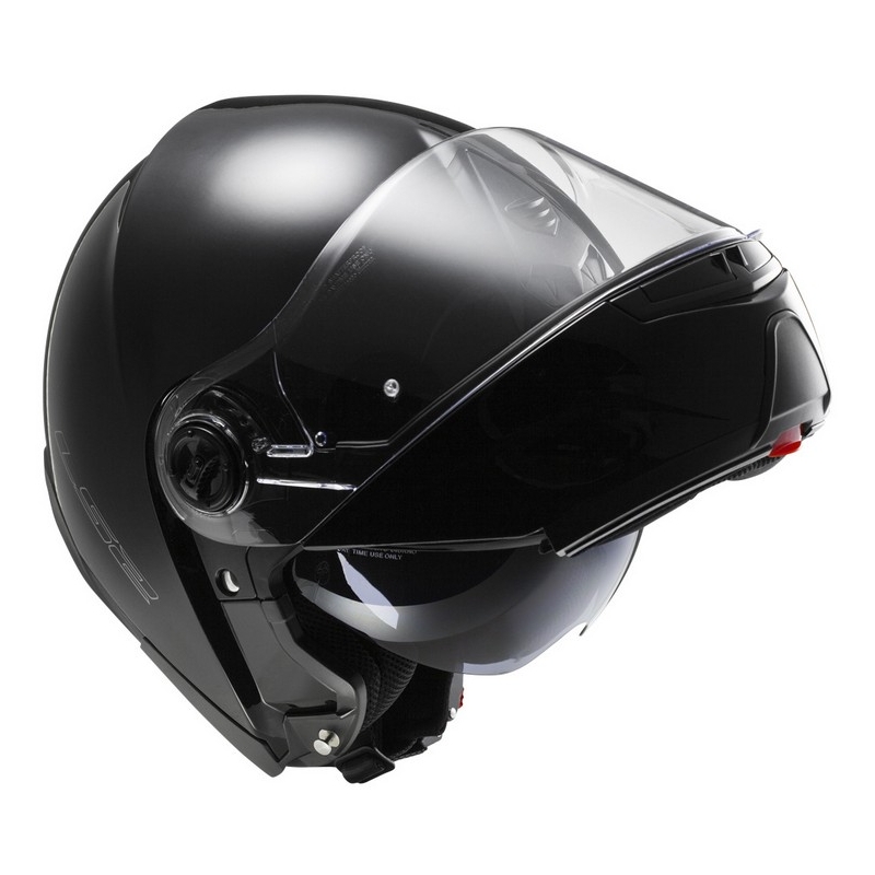 Klappbarer Motorradhelm LS2 FF325 Strobe schwarz glänzend - Grade II