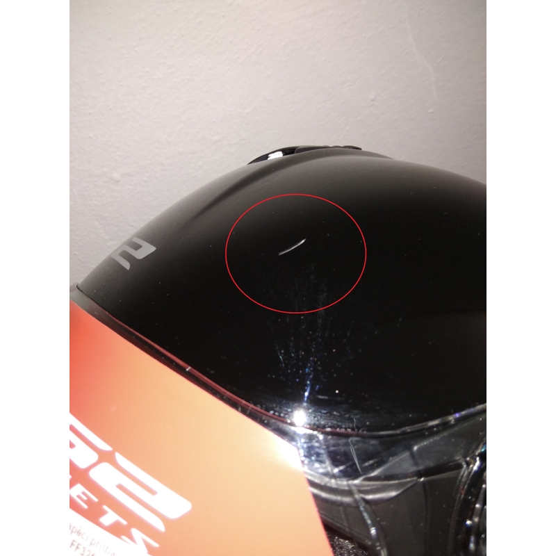Klappbarer Motorradhelm LS2 FF325 Strobe schwarz glänzend - Grade II