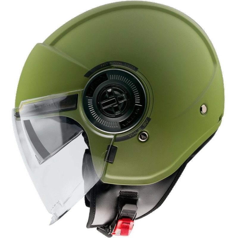 MT Viale offener Motorradhelm grün matt