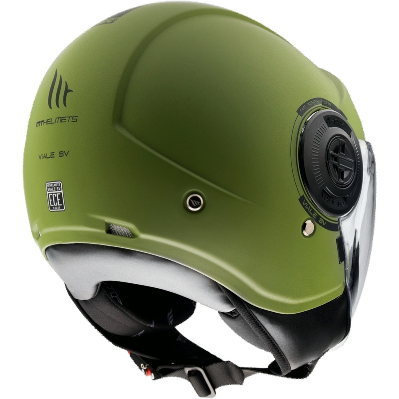 MT Viale offener Motorradhelm grün matt