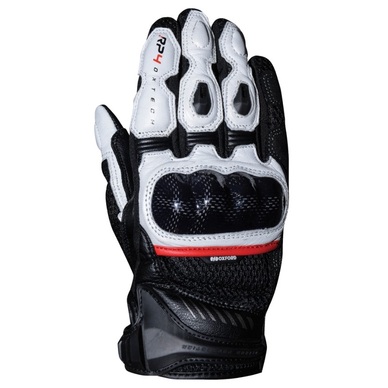 Motorradhandschuhe Oxford RP-4S schwarz und weiß