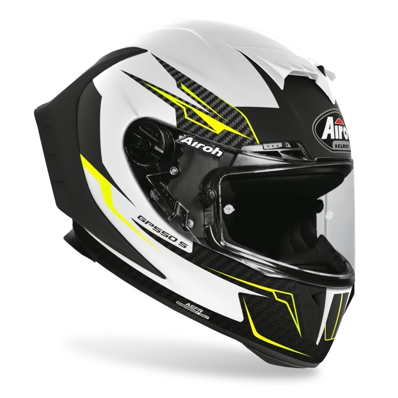 Integralhelm Airoh GP 550S Venon weiß-schwarz-fluo gelb