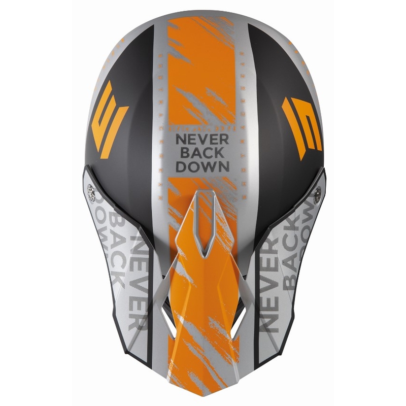 Motocross Helm Shot Furious Draw schwarz-grau-orange