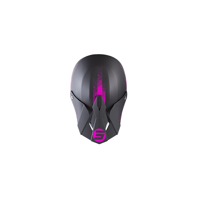 Motocross-Helm Shot Furious Raw schwarz-fuchsia