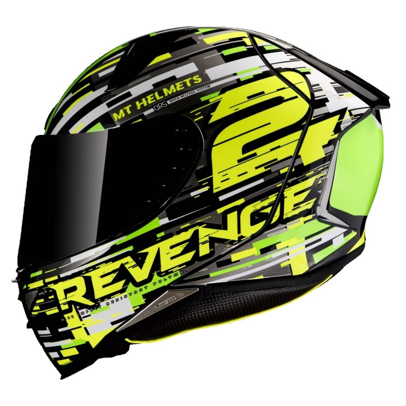 MT Revenge 2 Baye Integral Motorradhelm grün-fluo gelb Ausverkauf