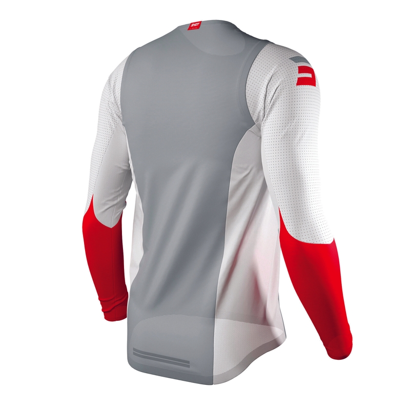 Motocross Jersey Shot Aerolite Airflow grau-weiß-rot Ausverkauf