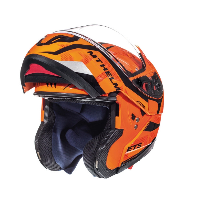 MT Atom Divergence fluo orange tip-up Motorradhelm Ausverkauf
