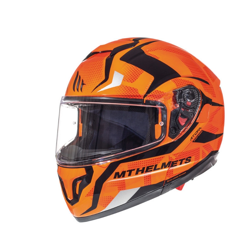MT Atom Divergence fluo orange tip-up Motorradhelm Ausverkauf