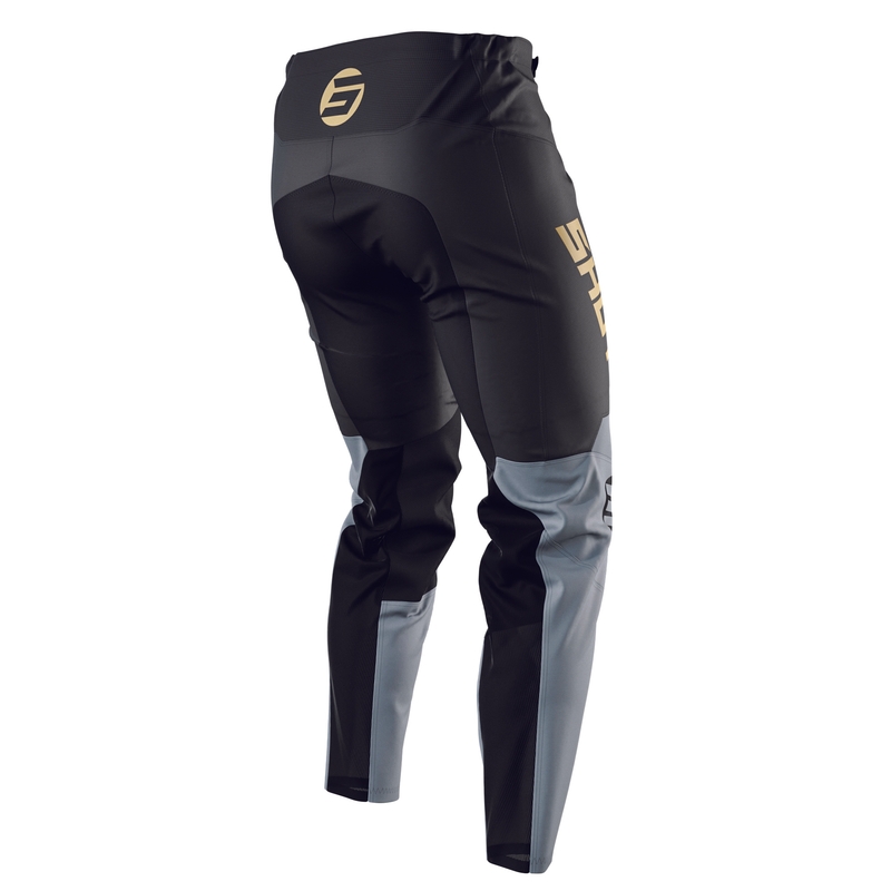 Kinder Motocross Hose Shot Devo Storm schwarz-grau-gold Ausverkauf