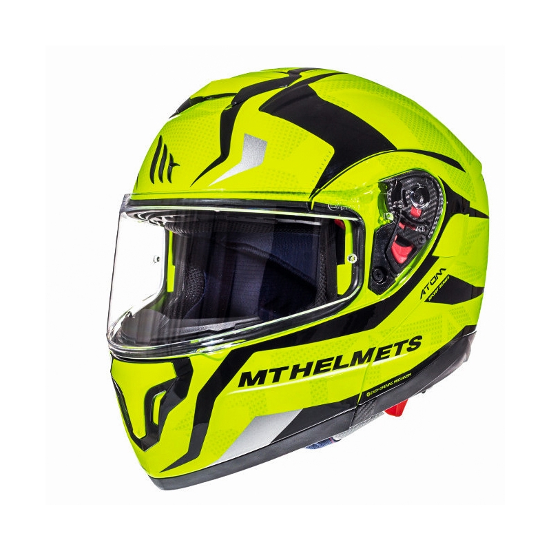 MT Atom Divergence fluo gelb tip-up Motorradhelm Ausverkauf