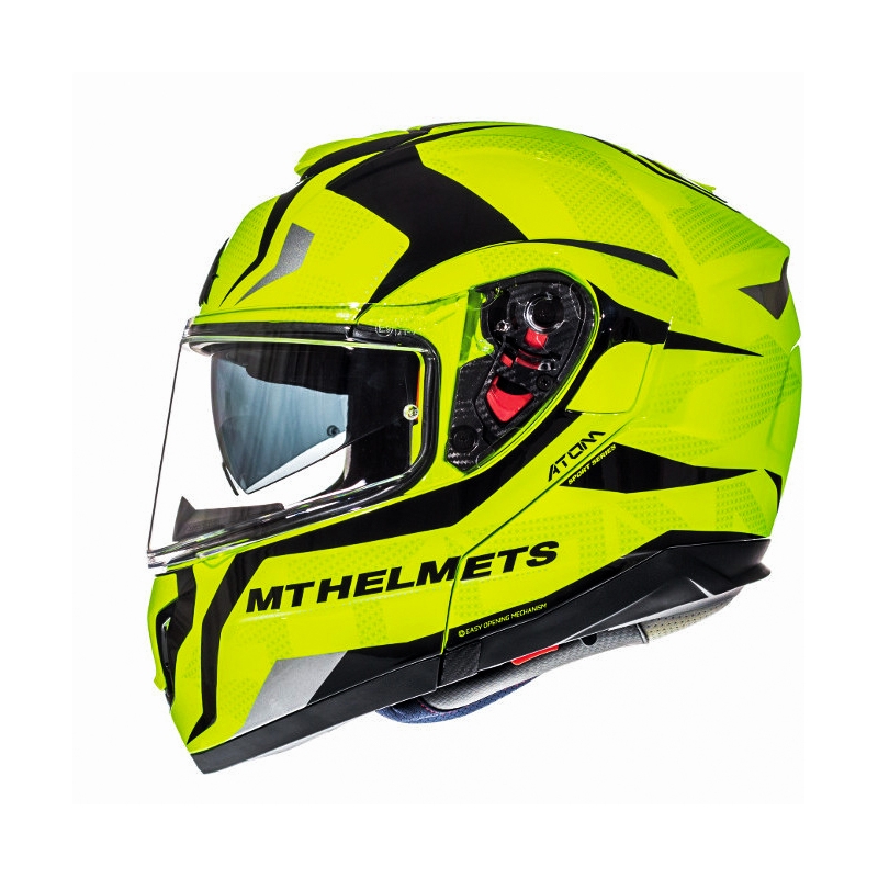 MT Atom Divergence fluo gelb tip-up Motorradhelm Ausverkauf
