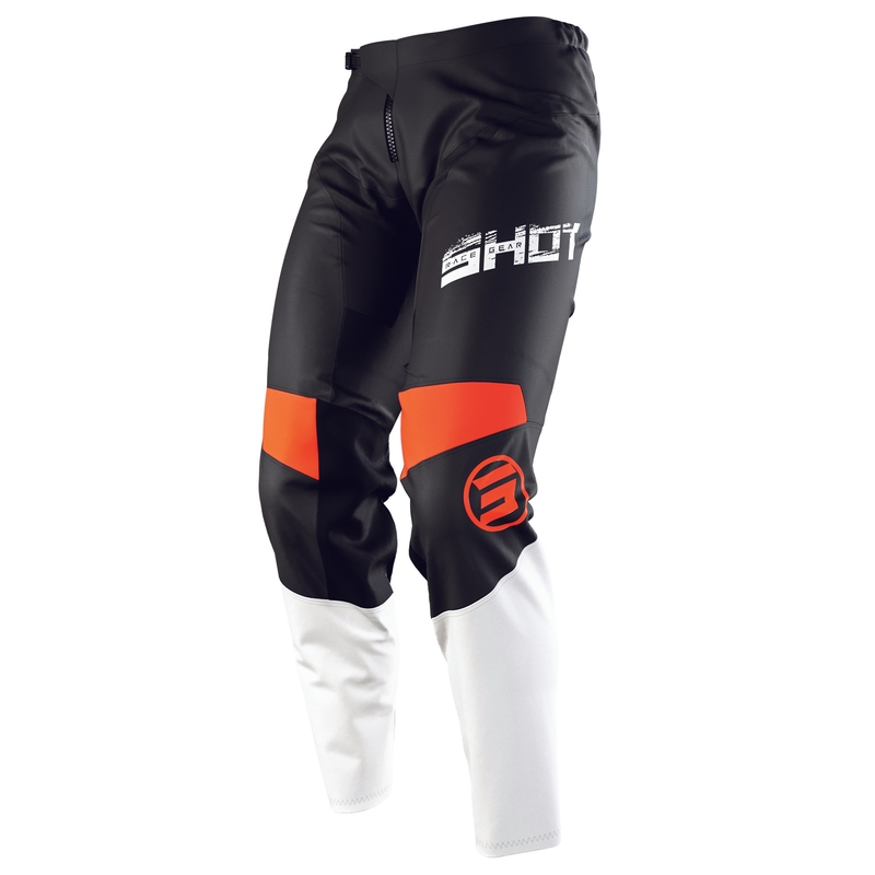 Kinder Motocross Hose Shot Devo Slam schwarz-weiß-orange Ausverkauf
