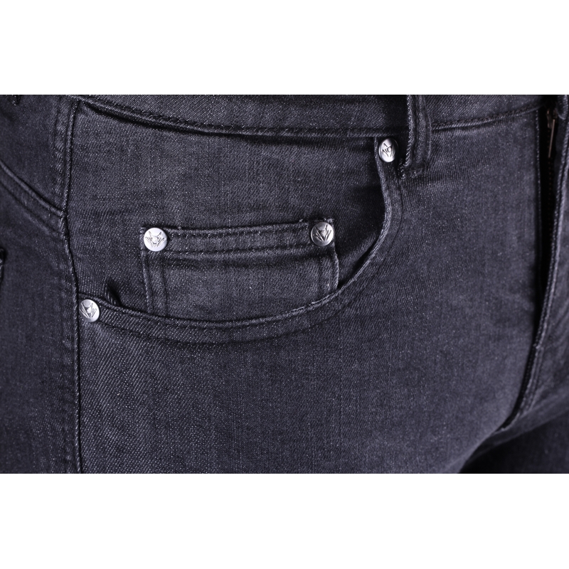 RSA Route CE Schwarz Gekürzte Motorradjeans