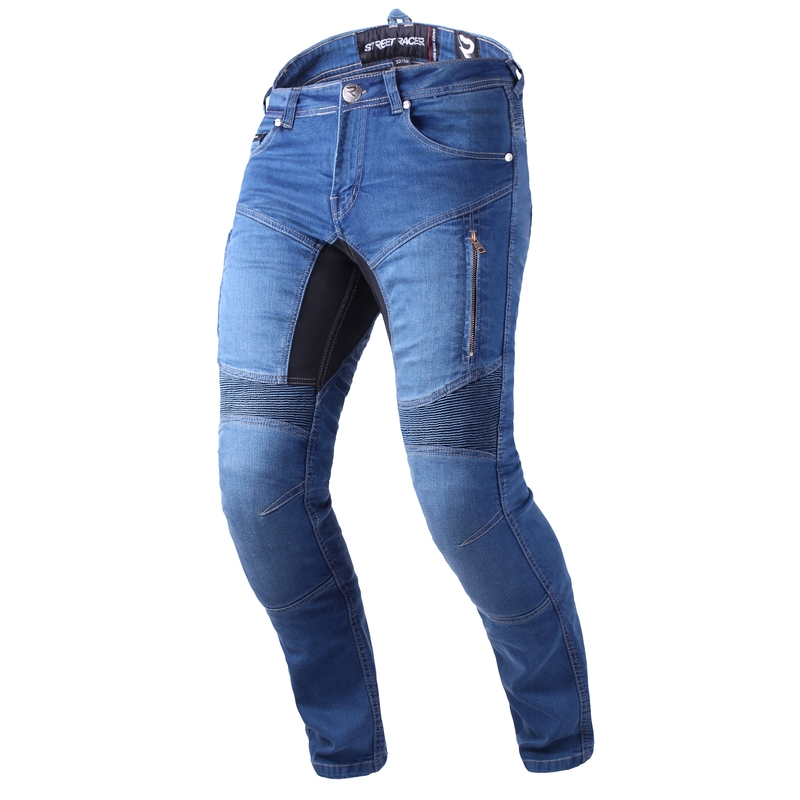Street Racer Stretch II CE Blaue erweiterte Motorradjeans