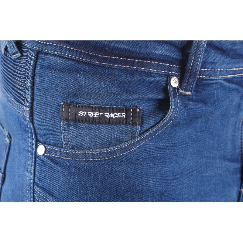 Street Racer Stretch II CE Blaue erweiterte Motorradjeans