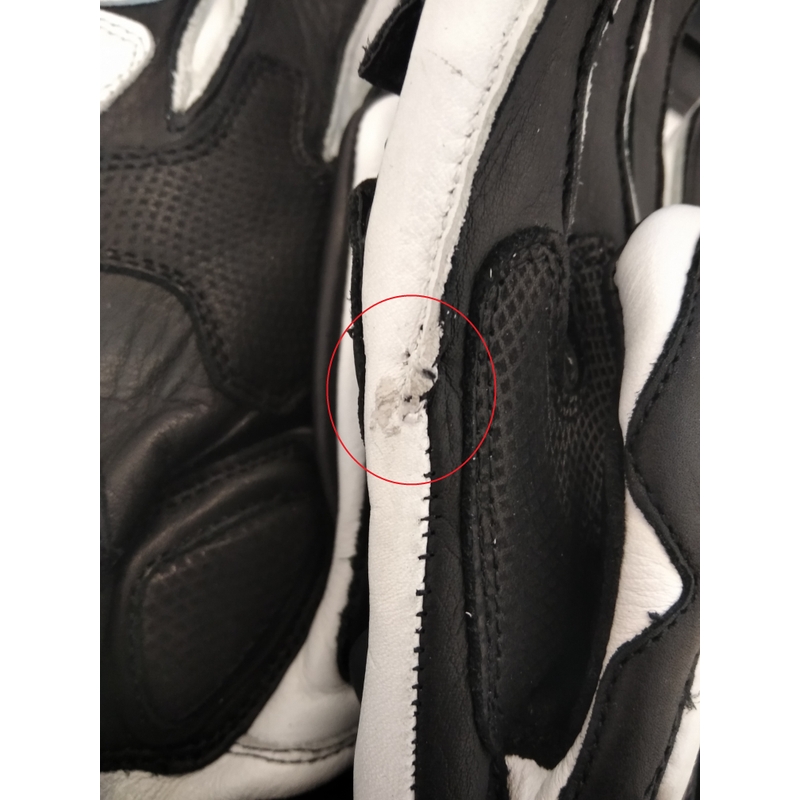 Motorradhandschuhe Street Racer Virus schwarz und weiß - Qualität II