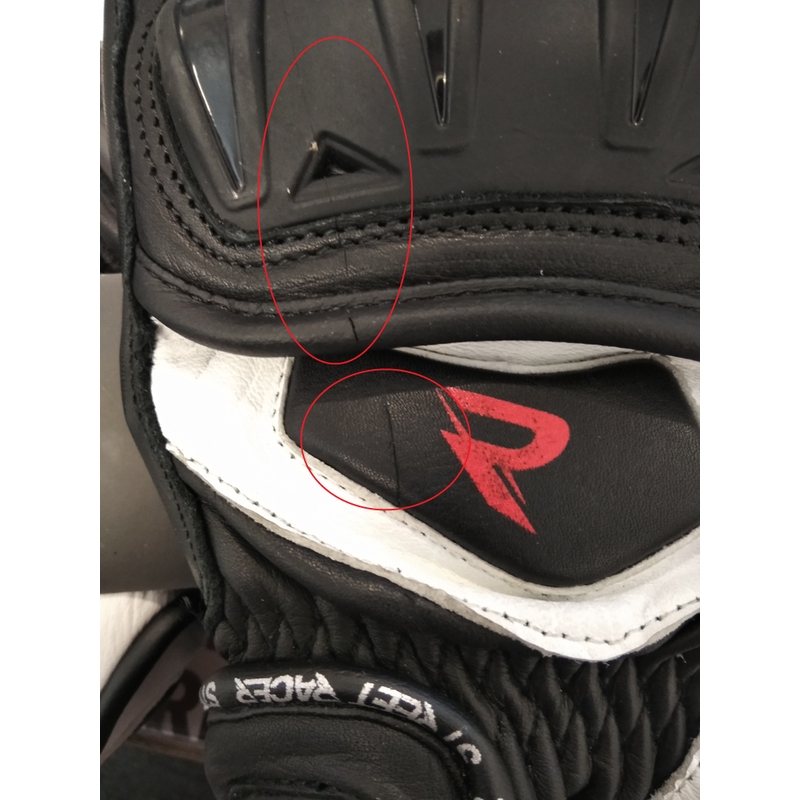 Motorradhandschuhe Street Racer Virus schwarz und weiß - Qualität II