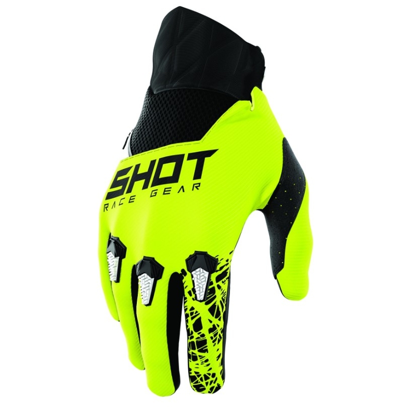 Kinder Motocross Handschuhe Shot Devo Storm schwarz-fluo gelb