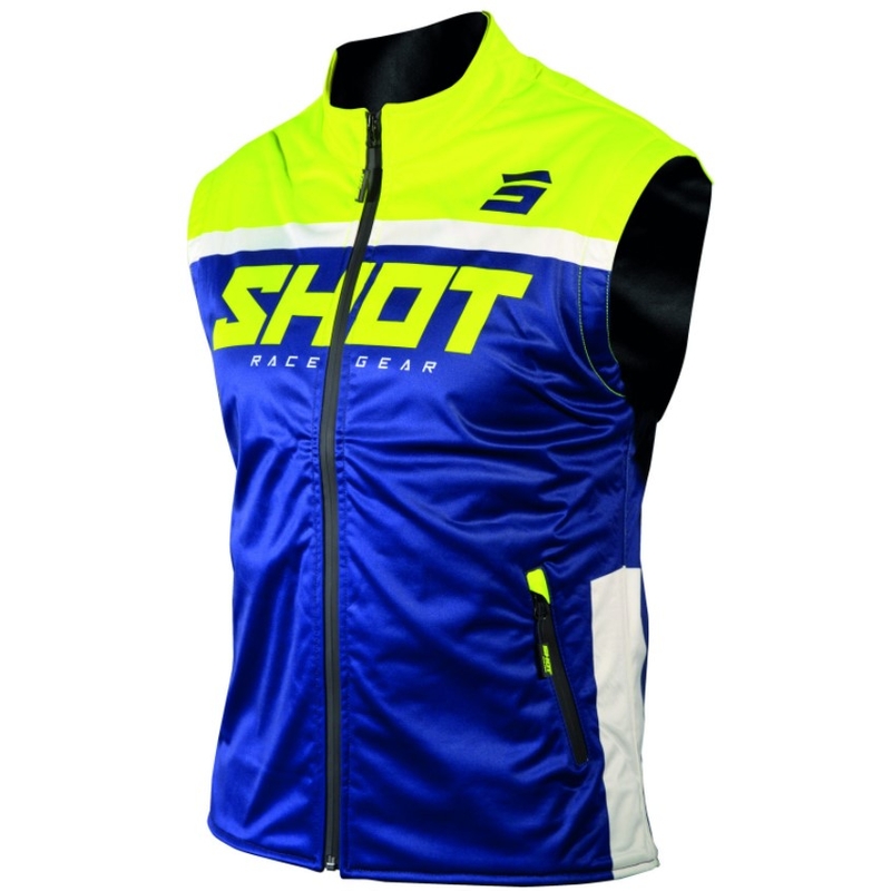 Softshell-Weste Shot Lite blau-fluo gelb Ausverkauf