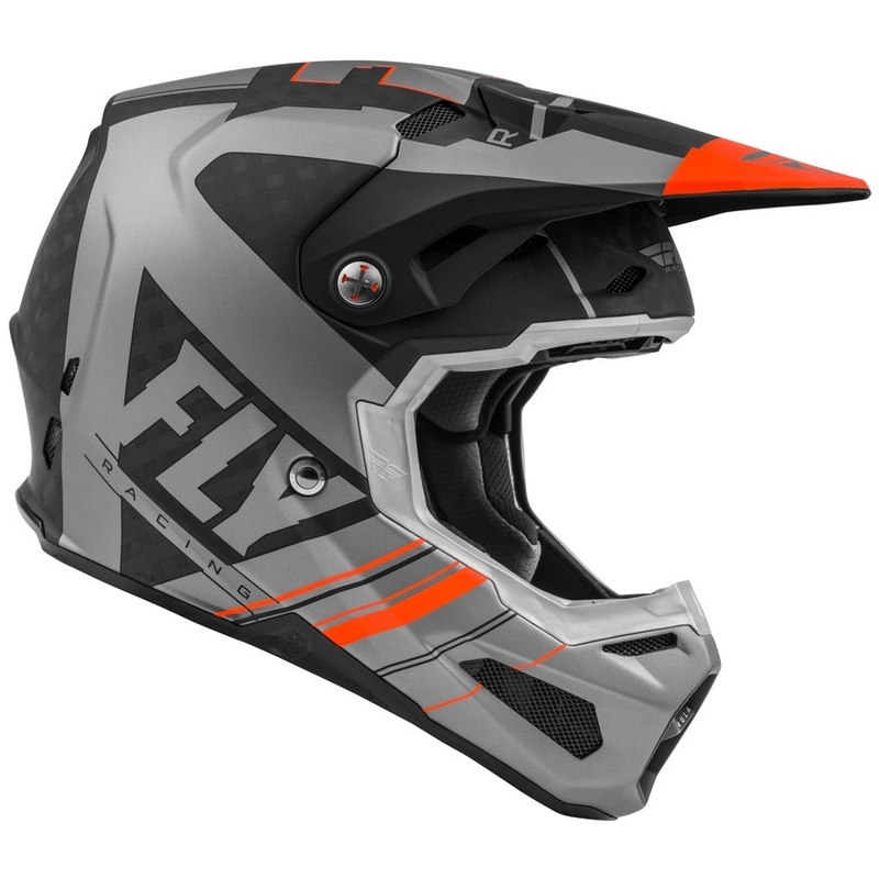 Motocross Helm FLY Racing Formula Vector schwarz-grau-orange