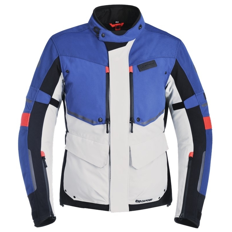 Oxford Advanced Mondial grau-schwarz-blaue Motorradjacke