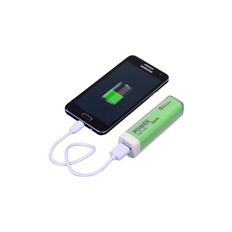 POWER BANK 2600mA weiß + 30cm Kabel