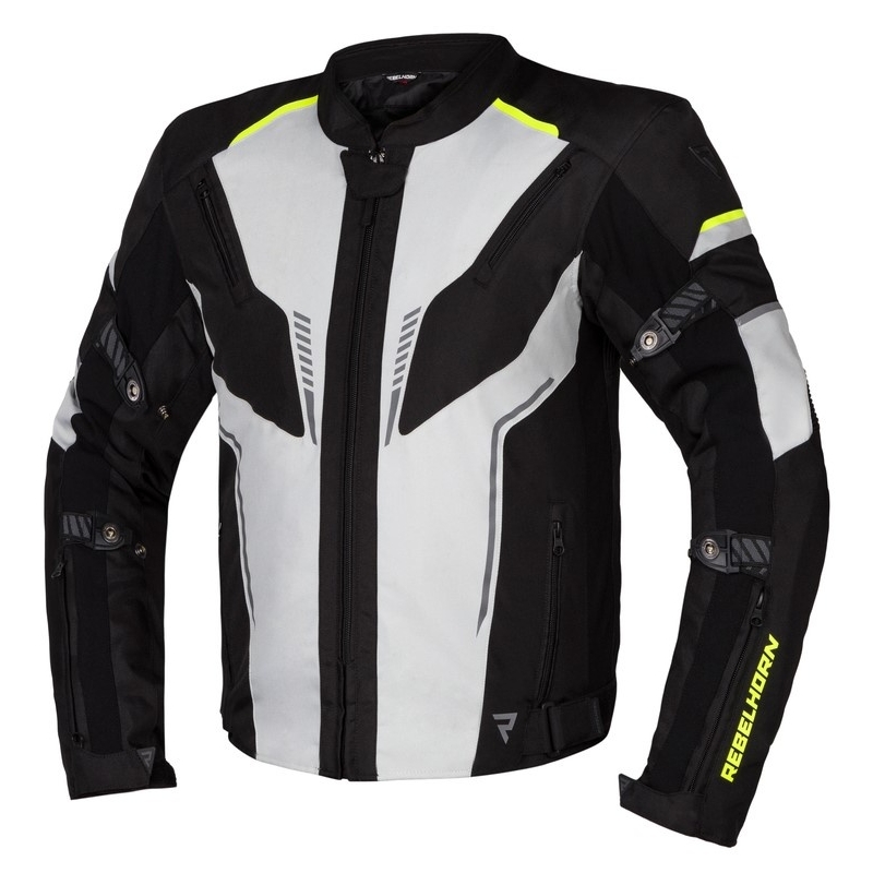 Motorradjacke Rebelhorn Blast grau-schwarz-fluo gelb Ausverkauf