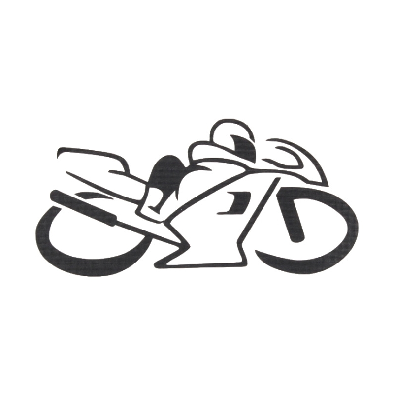 Aufkleber Silhouette Fahrrad schwarz