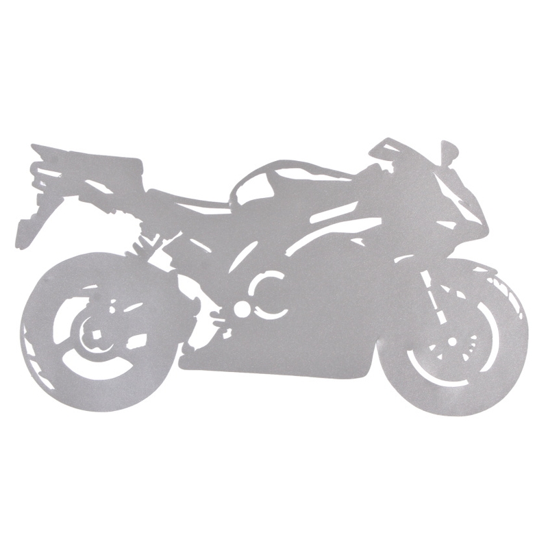 Aufkleber Silhouette Sport Bike silber