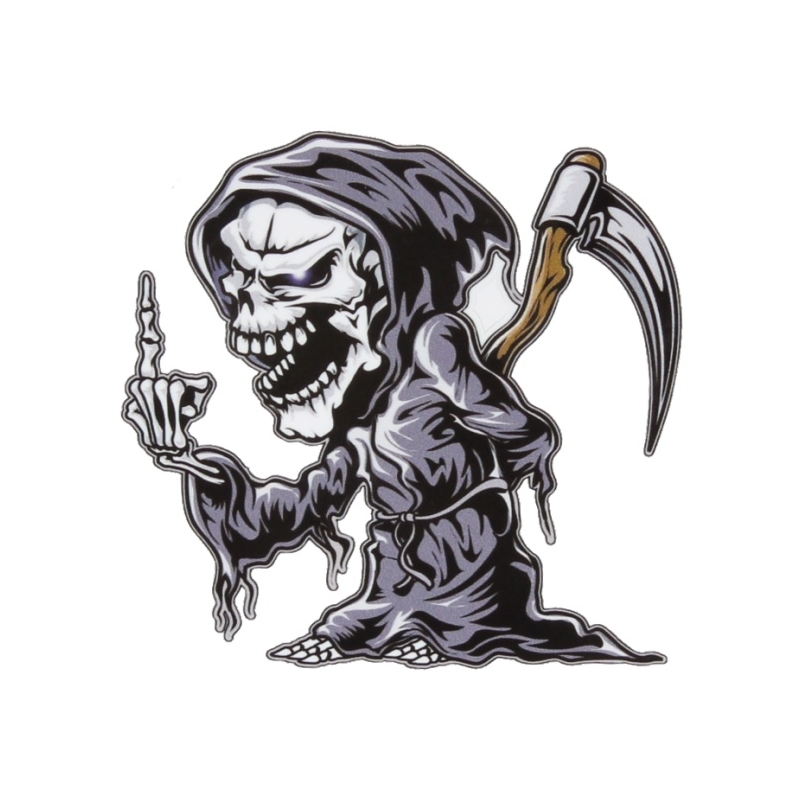 Aufkleber Totenkopf links