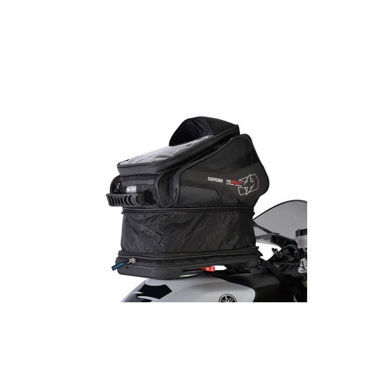 Tankrucksack für Motorrad Oxford Q15R QR schwarz 15 l
