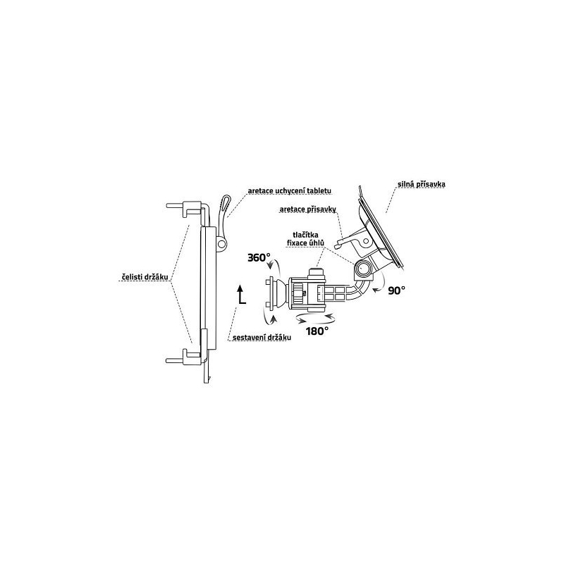 Tablet-Halter für Saugnapf