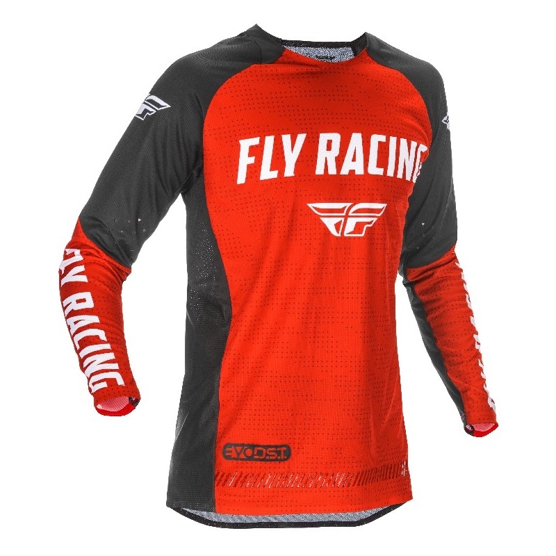 Motocross Trikot FLY Racing Evolution 2021 rot-schwarz-weiß