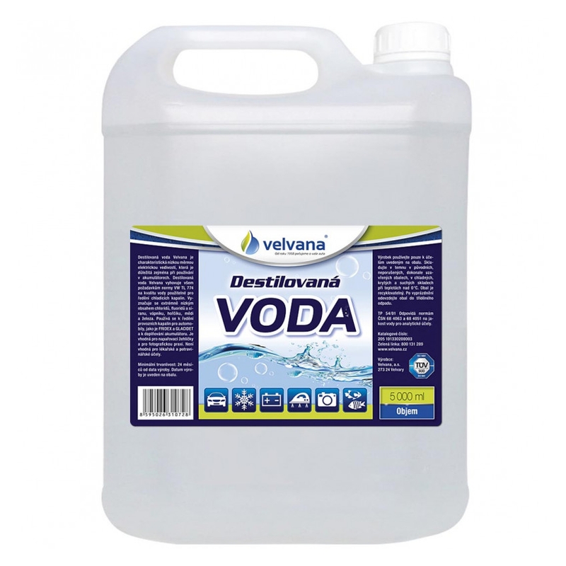 Destilliertes Wasser velvana 5 l