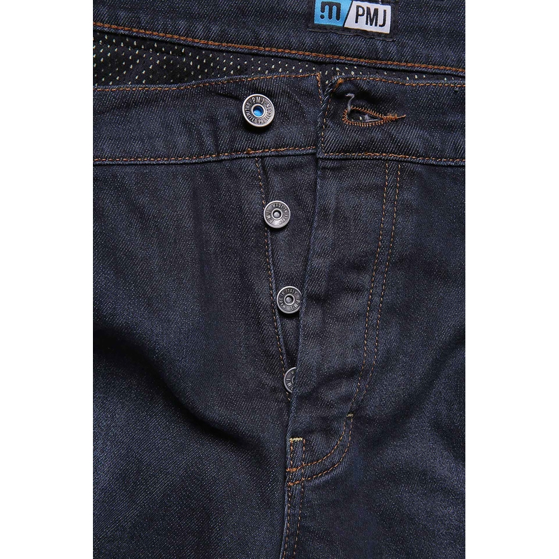 PMJ Voyager Blaue beschnittene Motorradjeans