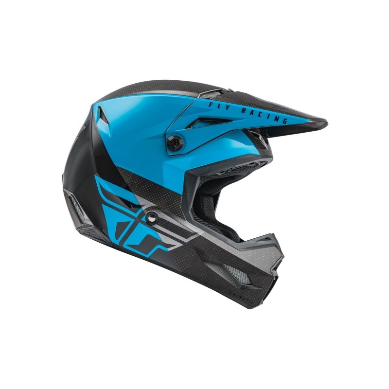 Motocross Helm FLY Racing Kinetic Straight blau-grau-schwarz