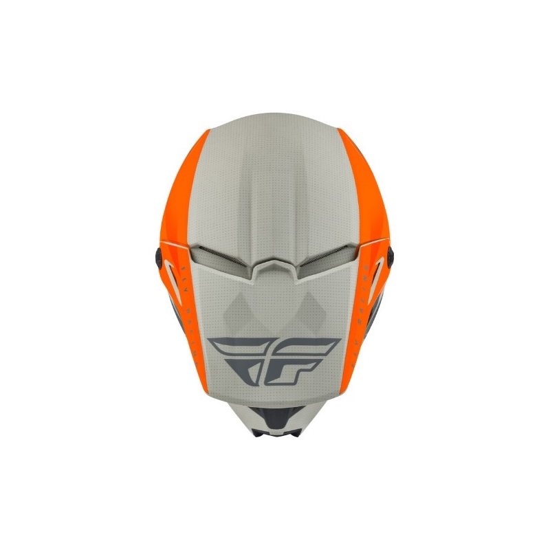 Motocross Helm FLY Racing Kinetic Straight orange-grau Ausverkauf
