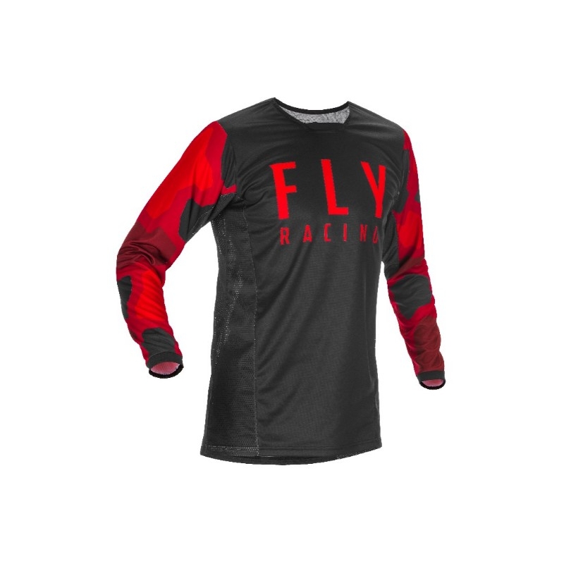 Motocross Trikot FLY Racing Kinetic K221 2021 rot und schwarz