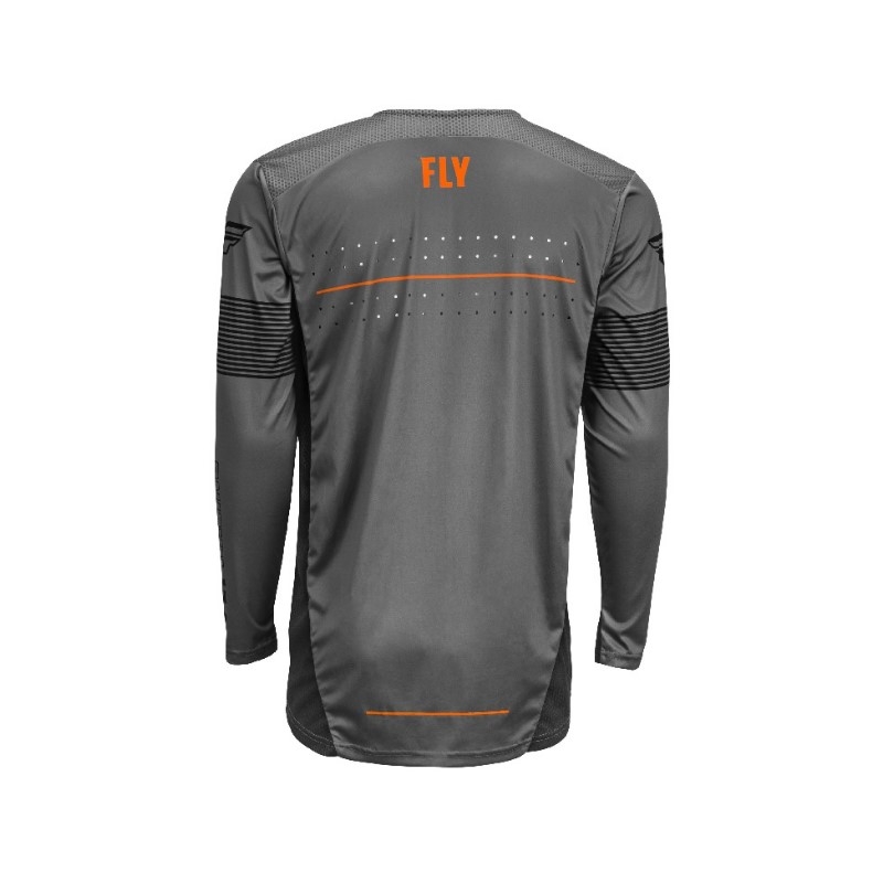 Motocross-Trikot FLY Racing Lite 2021 grau-orange-schwarz