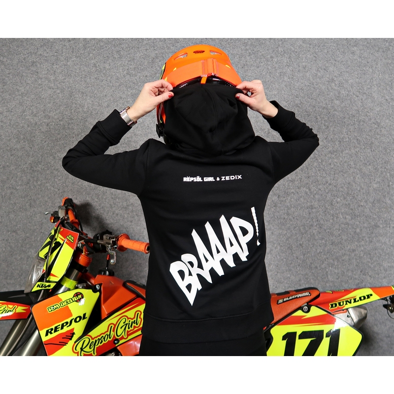 Damen Sweatshirt SUPERMOTO schwarz Ausverkauf