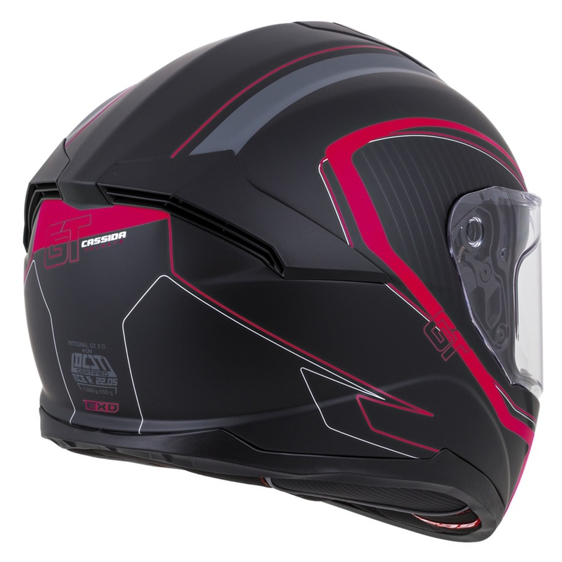 Integralhelm Cassida Integral GT 2.0 Reptyl schwarz-grau-fluorrot