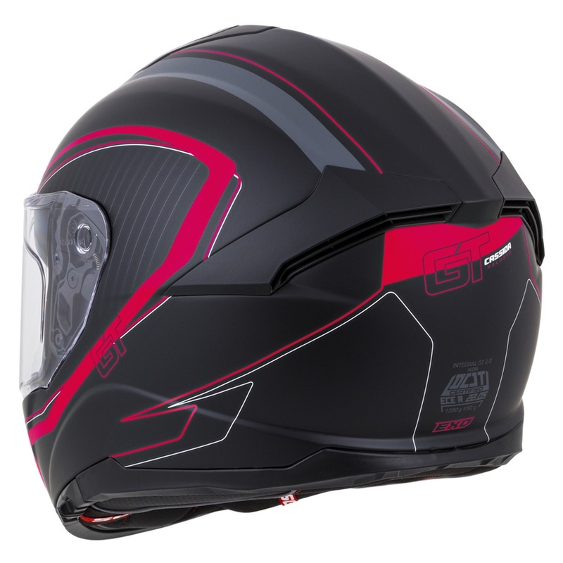 Integralhelm Cassida Integral GT 2.0 Reptyl schwarz-grau-fluorrot