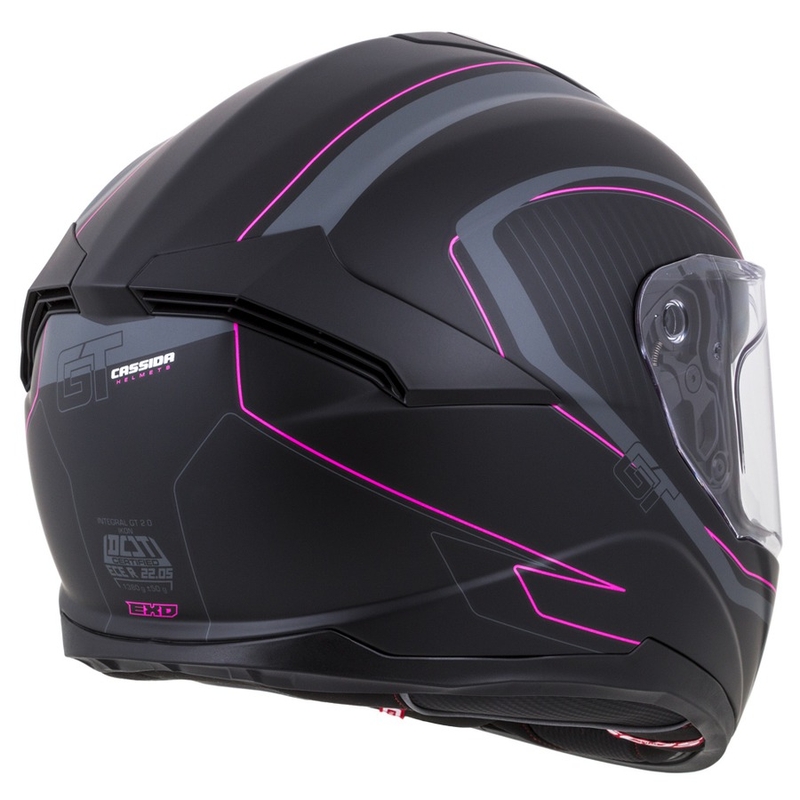 Integralhelm Cassida Integral GT 2.0 Reptyl schwarz-grau-rosa