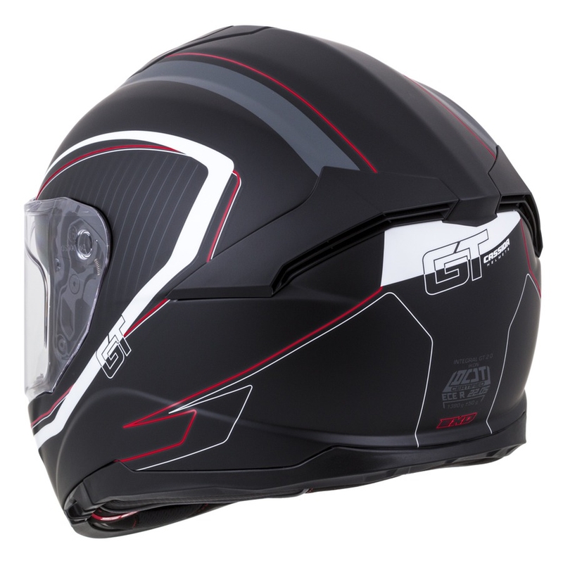 Integralhelm Cassida Integral GT 2.0 Reptyl schwarz-grau-weiß-rot