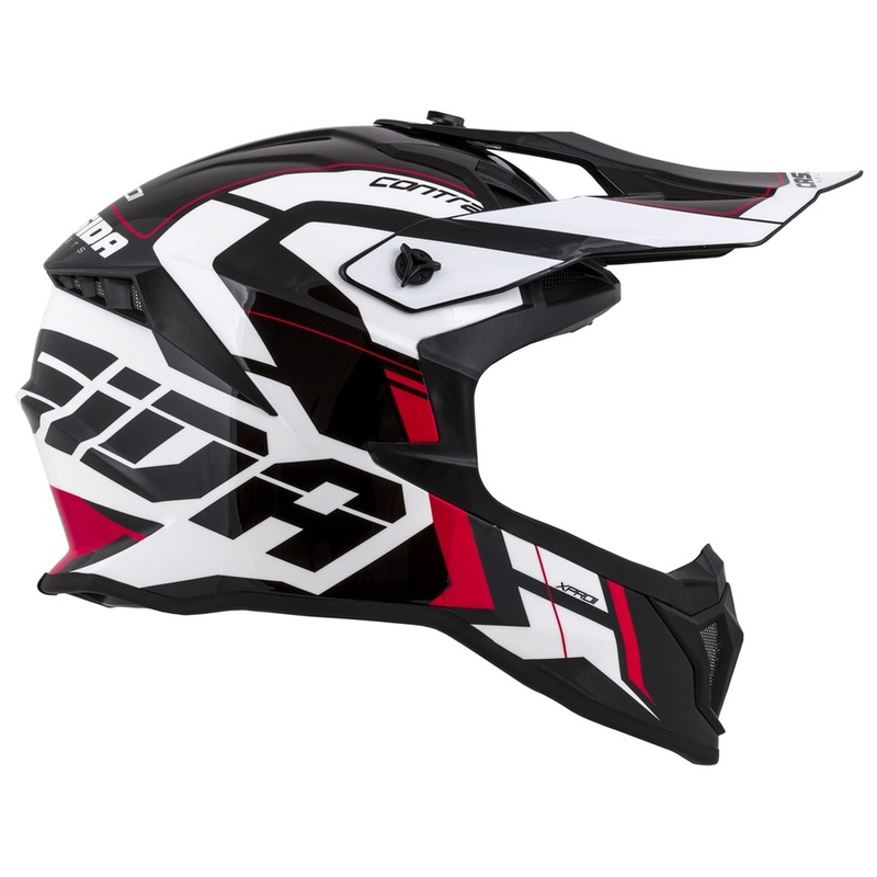 Motocross Helm Cassida Cross Pro II Contra weiß-rot-schwarz