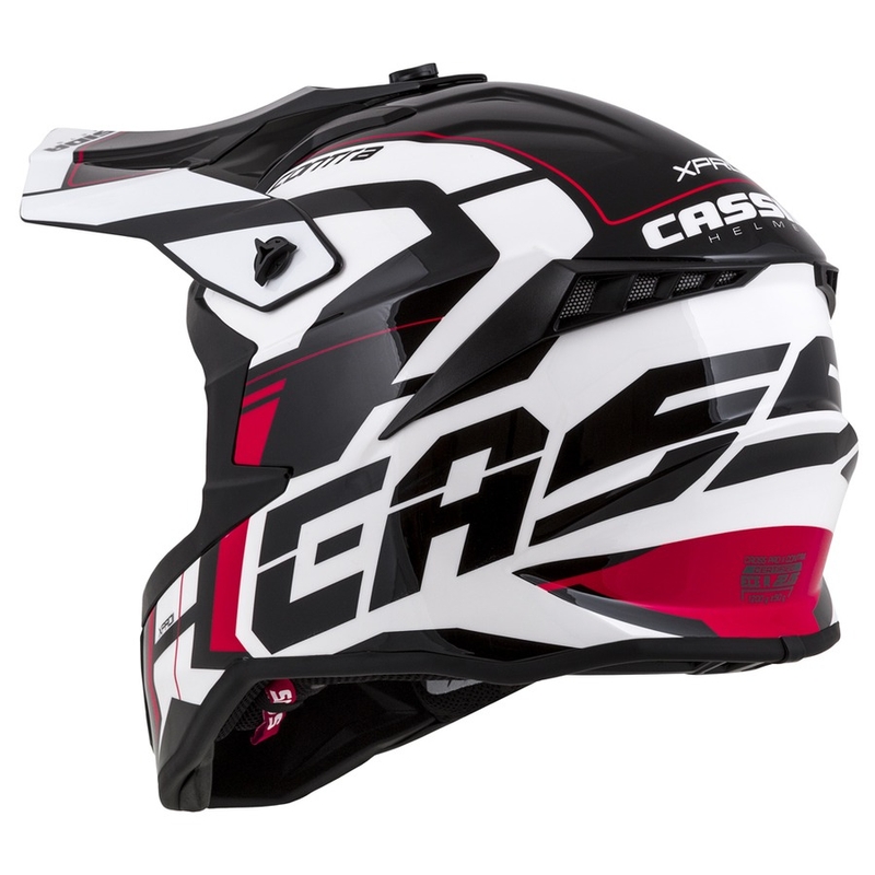 Motocross Helm Cassida Cross Pro II Contra weiß-rot-schwarz