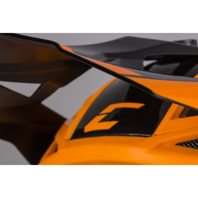 Cassida Cross Pro II Contra Motocross-Helm orange-schwarz-grau