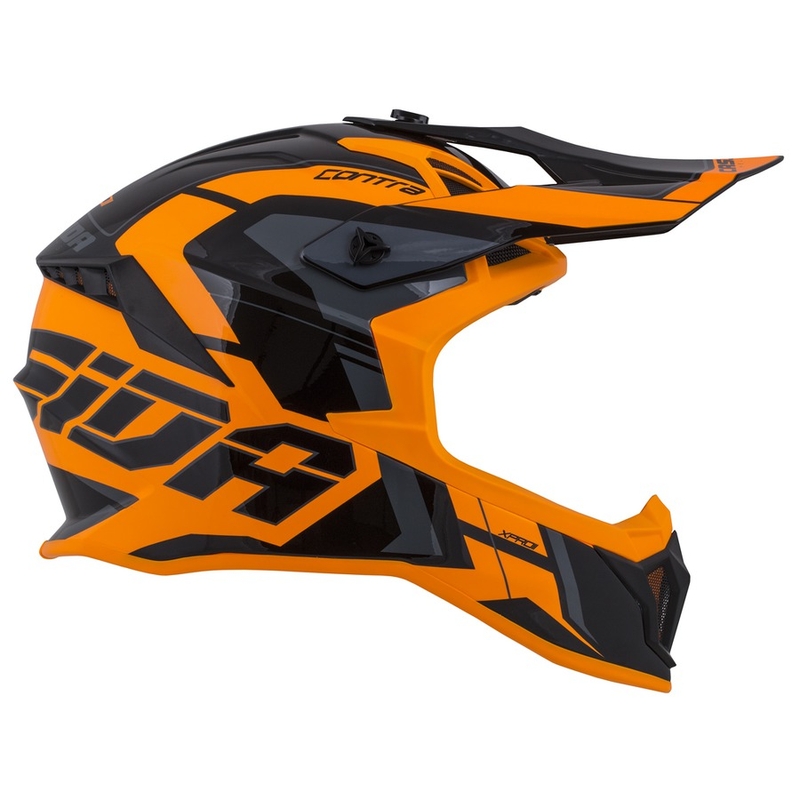 Cassida Cross Pro II Contra Motocross-Helm orange-schwarz-grau
