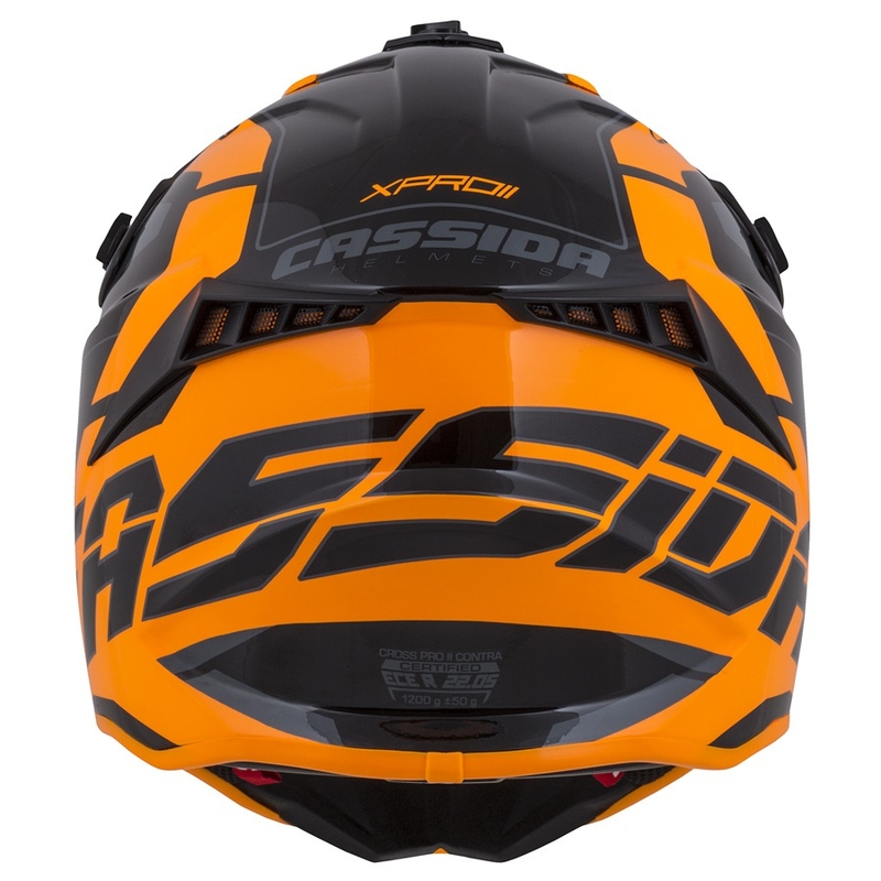 Cassida Cross Pro II Contra Motocross-Helm orange-schwarz-grau
