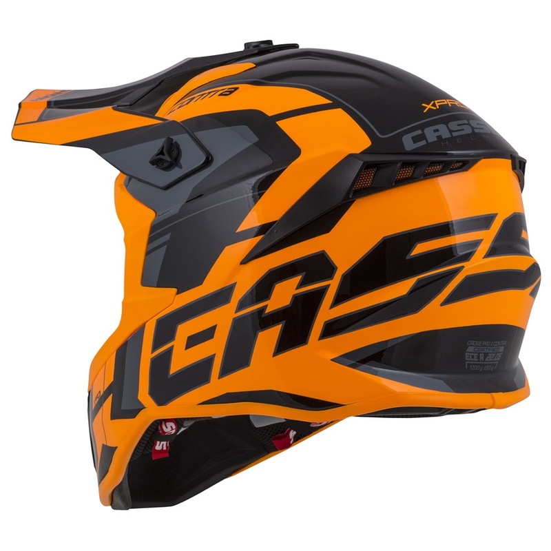 Cassida Cross Pro II Contra Motocross-Helm orange-schwarz-grau
